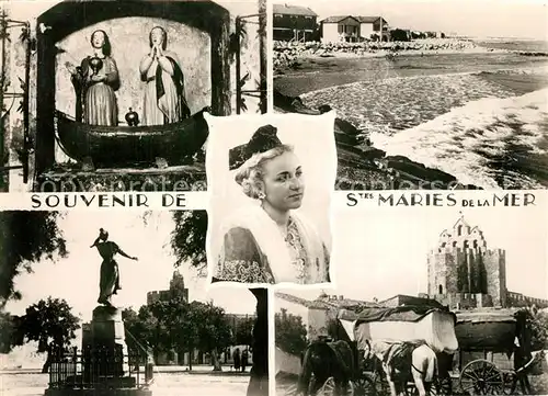 AK / Ansichtskarte Saintes Maries de la Mer La Camargue Vue partielle Saintes Maries de la Mer