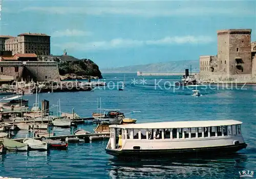 AK / Ansichtskarte Marseille_Bouches du Rhone Entree du Vieux Port Le Pharo et le Fort Saint Jean Marseille