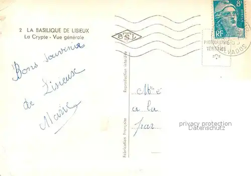 AK / Ansichtskarte Lisieux La Crypte Vue generale Lisieux