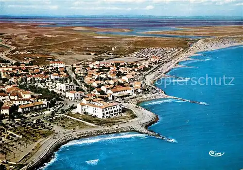 AK / Ansichtskarte Les_Saintes Maries de la Mer Vue generale aerienne sur le beau site des Plages de Camargue  Les