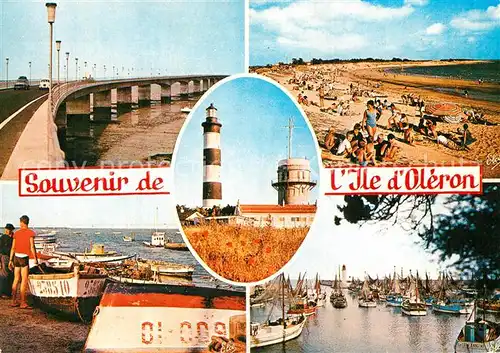 AK / Ansichtskarte Ile_d_Oleron Le nouveau Pont Saint Trojan le Port Les Grandes Plages Le Phare de Chassiron La Cutiniere Le Port et le Phare Ile_d_Oleron