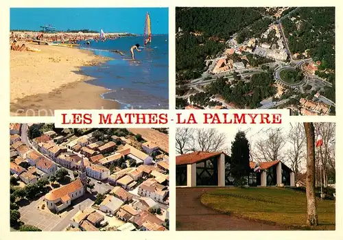 AK / Ansichtskarte La_Palmyre La plage La mairie Village avec eglise Le rond Point La_Palmyre