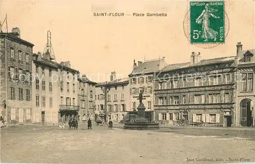 AK / Ansichtskarte Saint Flour_Cantal Place Gambetta Saint Flour Cantal