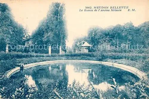 AK / Ansichtskarte Meudon Bellevue Le Bassin de lAvenue Melante Meudon
