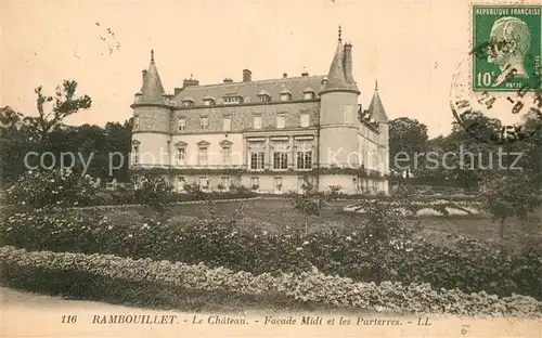AK / Ansichtskarte Rambouillet Le Chateau Facade Midi et les Parterres Rambouillet