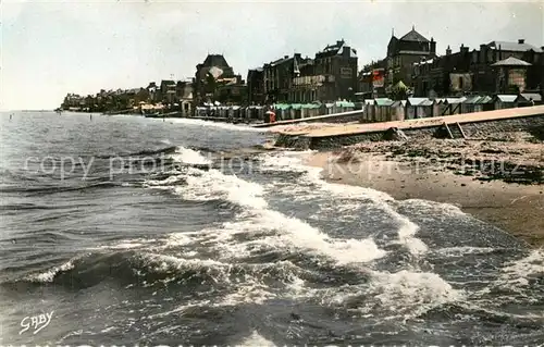 AK / Ansichtskarte Saint Aubin sur Mer_Calvados La Plage et les Villas Saint Aubin sur Mer