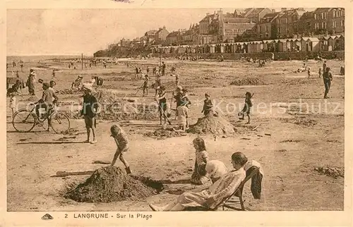 AK / Ansichtskarte Langrune sur Mer Sur la Plage Langrune sur Mer