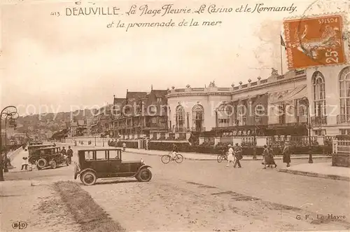 AK / Ansichtskarte Deauville La Plage Fleurie Le Casno et le Normandy et la promenade de la mer Deauville