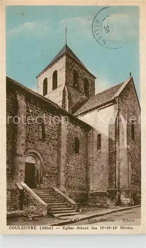 AK / Ansichtskarte Couleuvre Eglise datant des 12 15 Siecles Couleuvre