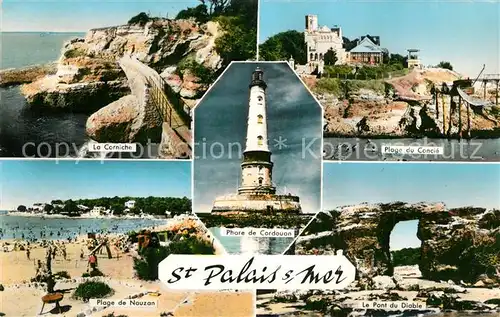 AK / Ansichtskarte Saint Palais sur Mer La Corniche Plage du Concie Plage de Nauzan Phare de Courdouan Le Pont du Diable Saint Palais sur Mer