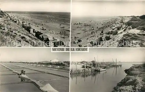 AK / Ansichtskarte La_Couarde sur Mer La Plage Sud et Nord Marais Salants Un coin du Port La_Couarde sur Mer