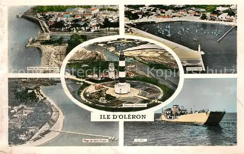 AK / Ansichtskarte Ile_d_Oleron Plage de Chateau La Cotiniere Plage de Saint Trojan Le Bac Phare de Chassiron Ile_d_Oleron