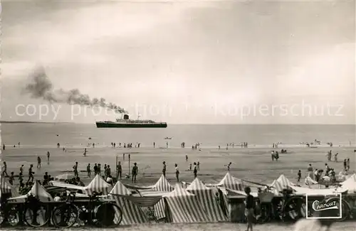 AK / Ansichtskarte Pontaillac La Plage et le Paquebot Ville de Marseille Pontaillac