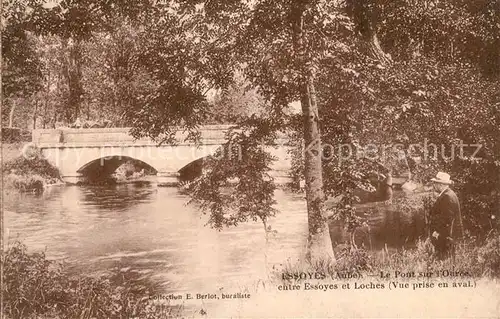 AK / Ansichtskarte Essoyes Le Pont sur lOuree entree Essoyes et Loches Essoyes