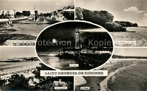 AK / Ansichtskarte Saint Georges de Didonne Boulevard de la Cote de Beaute Les Rochers de Suzac Le Phare Vue generale La Plage Saint Georges de Didonne