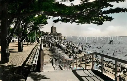 AK / Ansichtskarte Fouras_Charente Maritime La plage et la promenade Fouras Charente Maritime