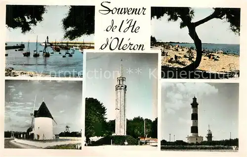 AK / Ansichtskarte Ile_d_Oleron St Pierre Lanterne des Morts Le Port de la Cotiniere Le Chateau La Bree Vieux Moulin Anglais Le Phare de Chassiron Ile_d_Oleron