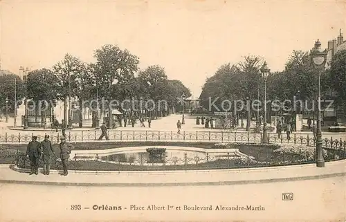 AK / Ansichtskarte Orleans_Loiret Place Albert I et Boulevard Alexandre Martin Orleans_Loiret