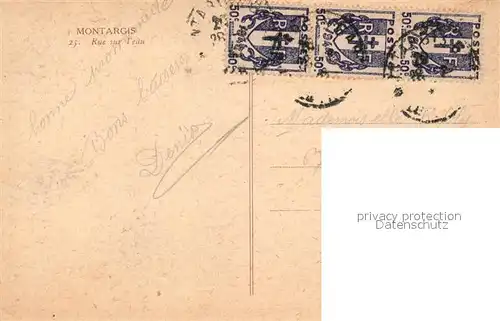 AK / Ansichtskarte Montargis_Loiret Rue sur l eau Montargis Loiret