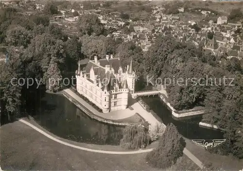 AK / Ansichtskarte Azay le Rideau Le Chateau Vue aerienne Azay le Rideau