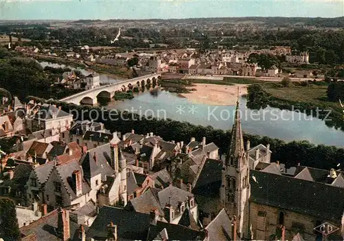 AK / Ansichtskarte Chinon_Indre_et_Loire Vallee de la Vienne et vue generale aerienne Chinon_Indre_et_Loire