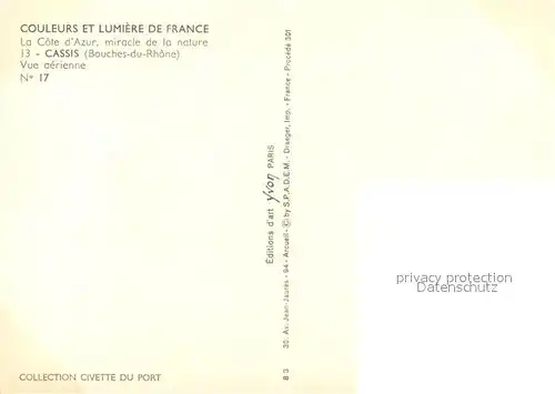 AK / Ansichtskarte Cassis Vue aerienne Cassis