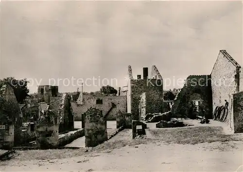 AK / Ansichtskarte Oradour sur Glane detruit le 10 Juin 1944 Place du Champ de Foire Oradour sur Glane