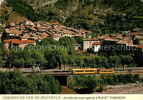 AK / Ansichtskarte La_Provence_Region Chemins de Fer de Provence Arrivee du train special a Pucet Theniers 