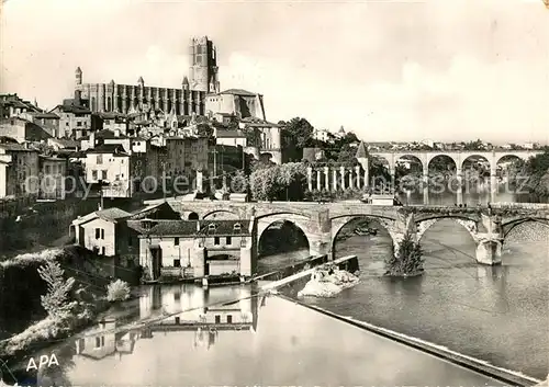 AK / Ansichtskarte Albi_Tarn Vue sur le Tarn et la Basilique Ste Cecile Albi_Tarn