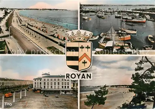 AK / Ansichtskarte Royan_Charente Maritime La Grande Conche Le Port Cours A Briand La Plage vue de Vallieres Royan Charente Maritime