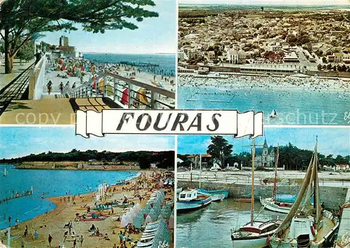 AK / Ansichtskarte Fouras_Charente Maritime La Plage et le Semaphore Vue generale aerienne La Piscine Le Port Fouras Charente Maritime