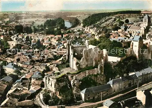 AK / Ansichtskarte Chauvigny Ruines des vieux Chateau et lEglise St Pierre Chauvigny