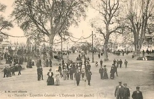 AK / Ansichtskarte Marseille_Bouches du Rhone Exposition Coloniale Esplanade  Marseille
