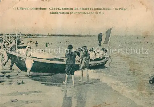 AK / Ansichtskarte Cette_Sete Station Balneaire Climatique Plage 