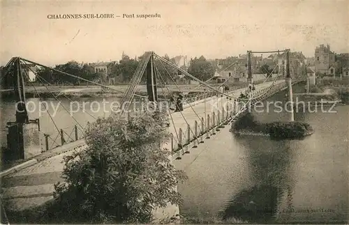 AK / Ansichtskarte Chalonnes sur Loire Pont suspendu Chalonnes sur Loire