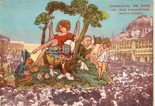 AK / Ansichtskarte Nice_Alpes_Maritimes Carnaval les jeux champetres Karikatur Nice_Alpes_Maritimes
