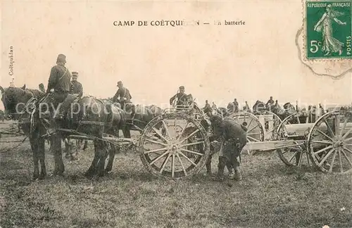 AK / Ansichtskarte Camp_de_Coetquidan Batterie Camp_de_Coetquidan