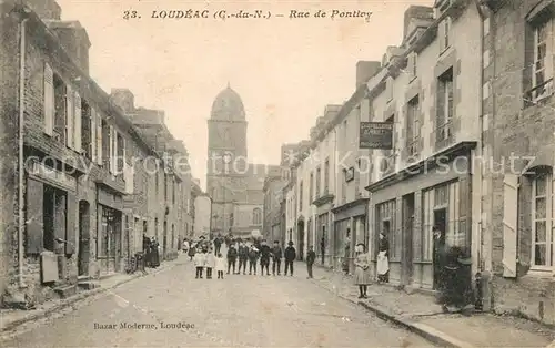 AK / Ansichtskarte Loudeac Rue de Pontivy Eglise Loudeac