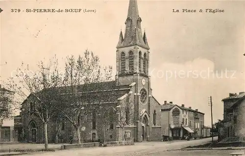 AK / Ansichtskarte Saint Pierre de Boeuf Place Eglise Saint Pierre de Boeuf