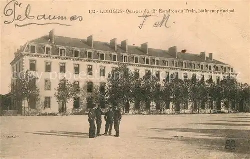 AK / Ansichtskarte Limoges_Haute_Vienne Quartier du 12e Escadron du Train Batiment principal Limoges_Haute_Vienne