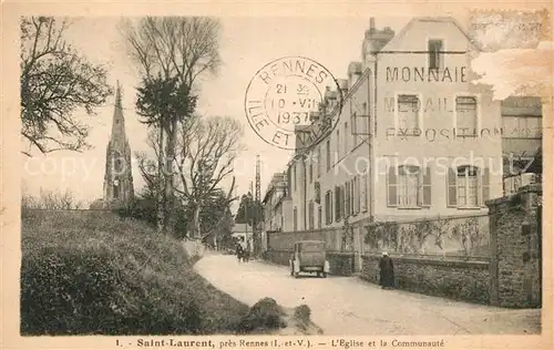 AK / Ansichtskarte Saint_Laurent_Ille et Vilaine Eglise et la Communaut 