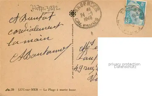 AK / Ansichtskarte Luc sur Mer Plage a mar?e basse Luc sur Mer