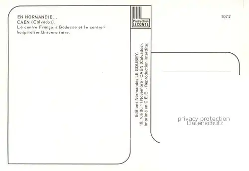 AK / Ansichtskarte Caen Le centre Francois Badesse et le centre hospitalier Universitaire Vue aerienne Caen