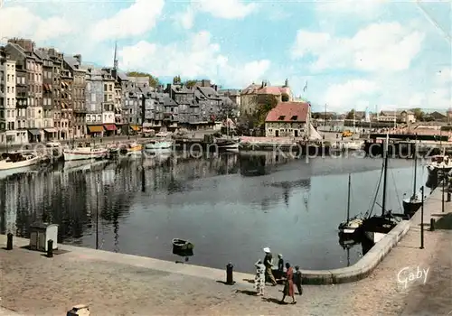 AK / Ansichtskarte Honfleur Le Vieux Bassin e Quai Sainte Catherine et la Lieutenant Honfleur