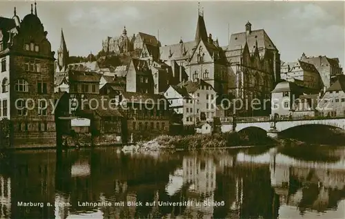 AK / Ansichtskarte Marburg_Lahn Universitaet Schloss Marburg_Lahn