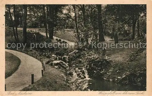 AK / Ansichtskarte Bad_Nauheim Wasserfall kleiner Teich Bad_Nauheim