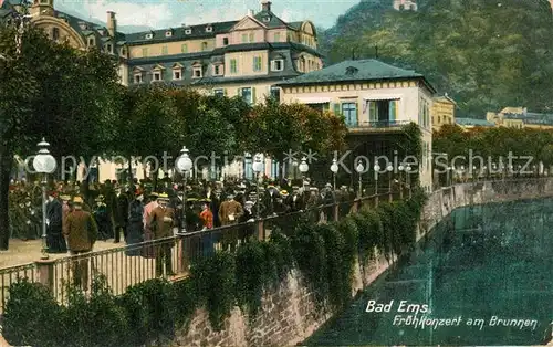 AK / Ansichtskarte Bad_Ems Fruehkonzert am Brunnen Bad_Ems