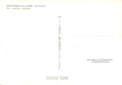 AK / Ansichtskarte Saintes Maries de la Mer Vue aerienne Saintes Maries de la Mer