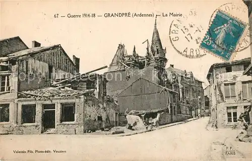 AK / Ansichtskarte Grandpre La Mairie Ruines Grande Guerre 1914 18 Truemmer 1. Weltkrieg Grandpre