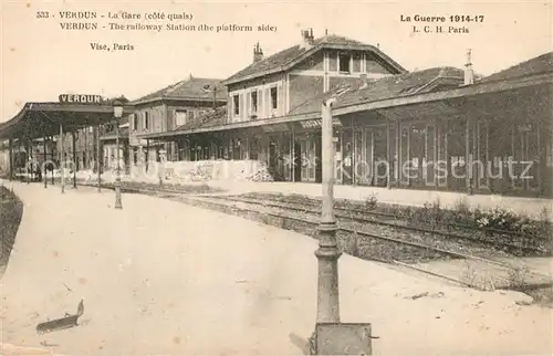 AK / Ansichtskarte Verdun_Meuse La gare Grande Guerre 1914 17 Bahnhof 1. Weltkrieg Verdun Meuse